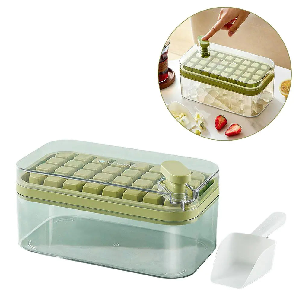 Ice cube maker with small square-shaped separators